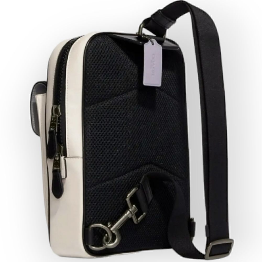 NWT COACH UNISEX Track Pack, Signature Canvas Genuine leather - Picture 2 of 4